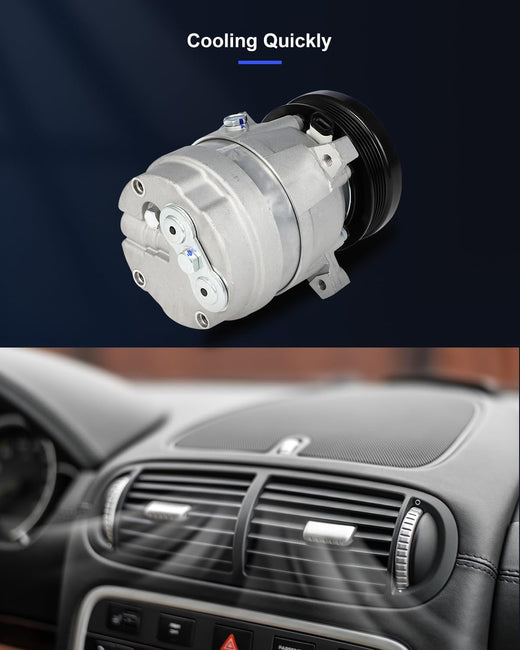 AC Compressor Fast Cooling – Compatible with 1994-2002 Chevrolet Cavalier & Pontiac Sunfire 2.2L Air Conditioning Compressor - KUDUPARTS