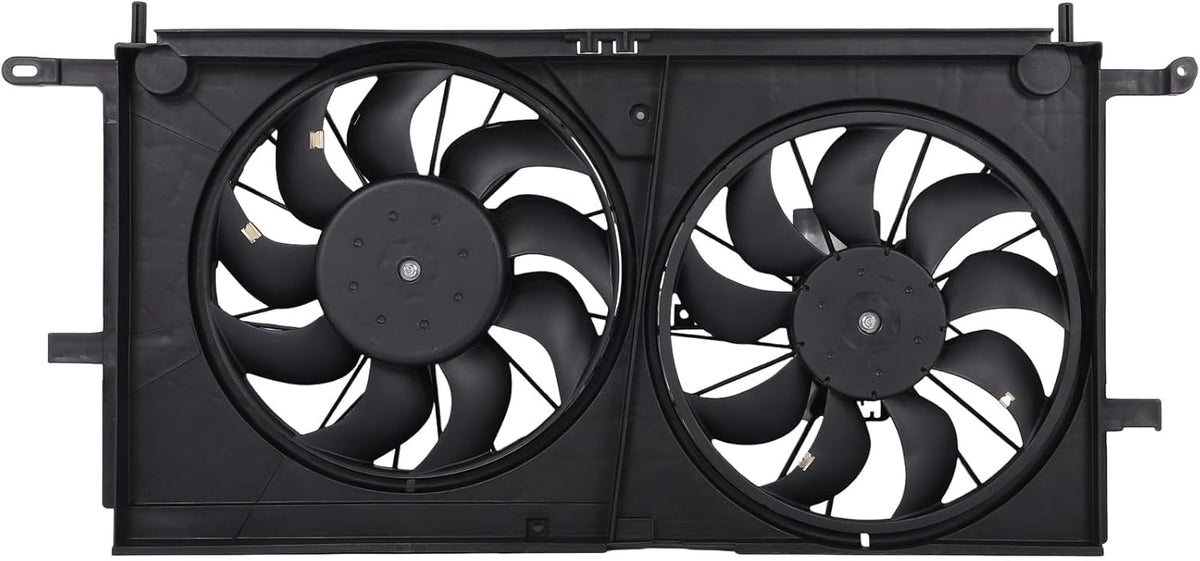 Radiator Cooling Fan Assembly Compatible with Buick Rendezvous 3.4L 2002-2005, Pontiac Aztek/Montana, Chevrolet Venture 3.4L 2001-2005 – Replaces AC Condenser Fan 620770, 620611, 620-611, GM3 - KUDUPARTS