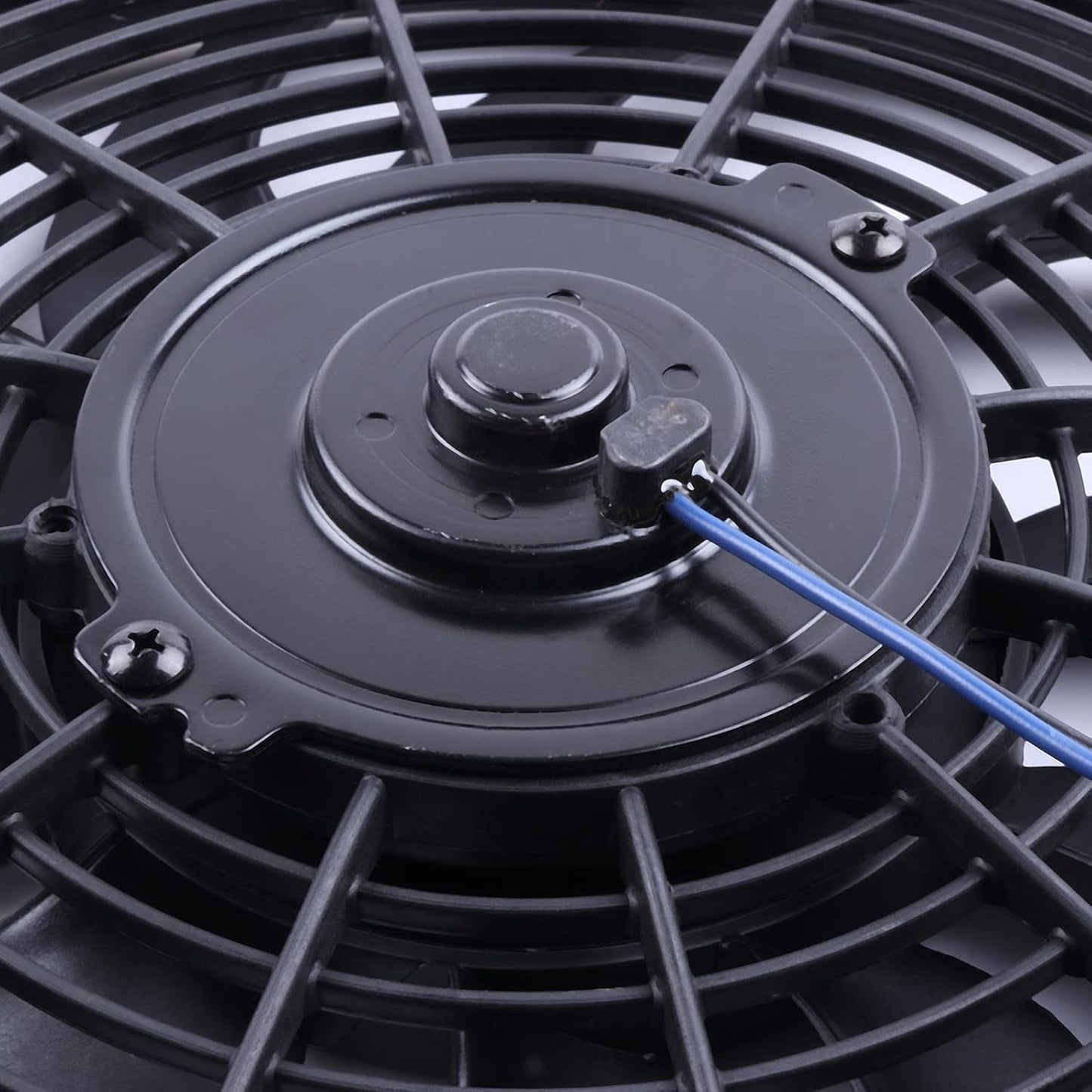 12" Universal Slim Push-Pull Electric Radiator Cooling Fan Mount Kit – Black, 12V