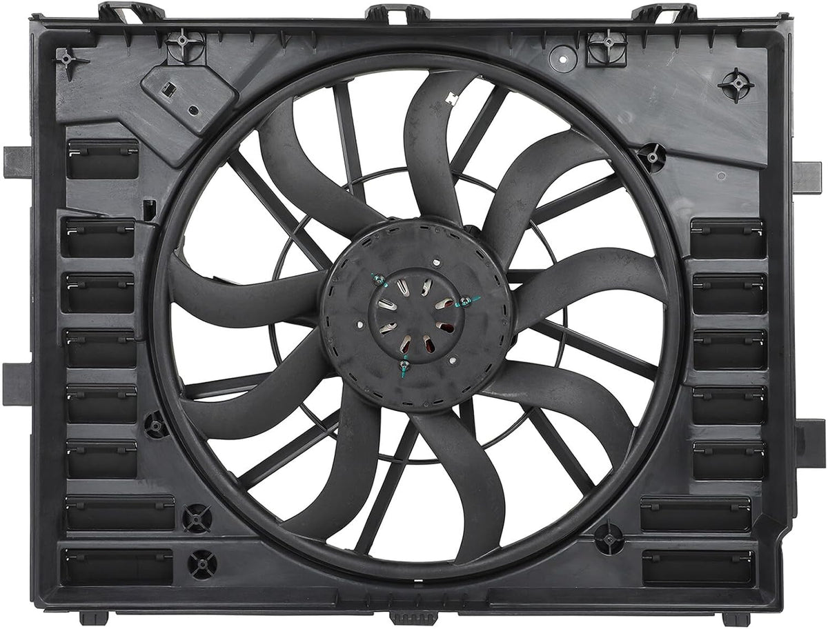 Radiator Cooling Fan Assembly Compatible with 2012-2017 Touareg | Replaces SK621F03, 7P0121203H, 7P0121203C, 7P0121203E, 7P0121203K - KUDUPARTS