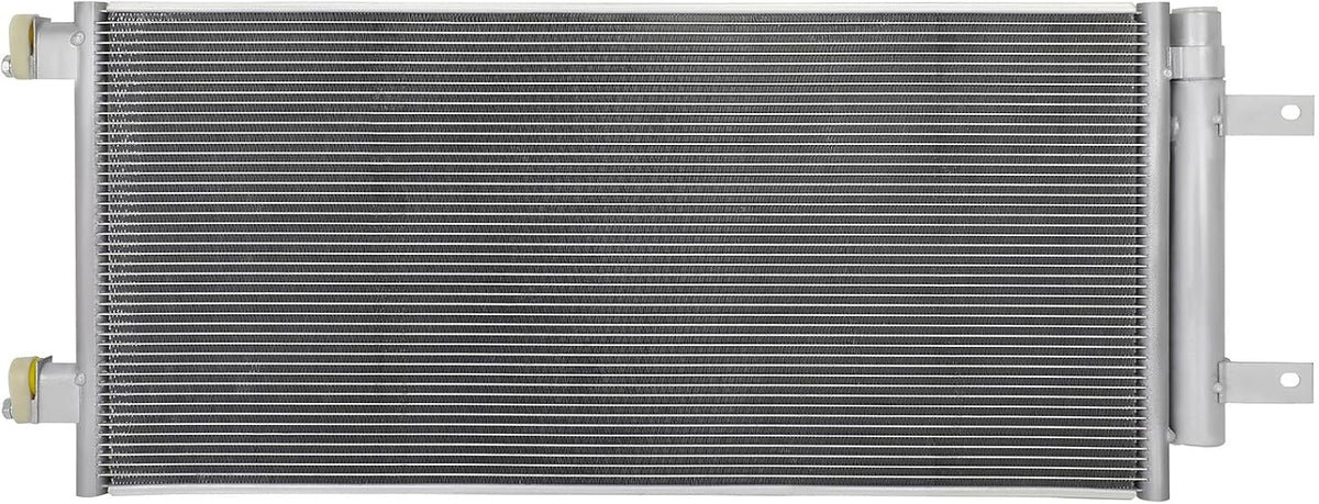 2017-2019 Chevrolet Cruze 1.4L Radiator Cooling Fan Assembly Replacement (Condenser 30033, 624140, 39013323, GM3115303) - KUDUPARTS