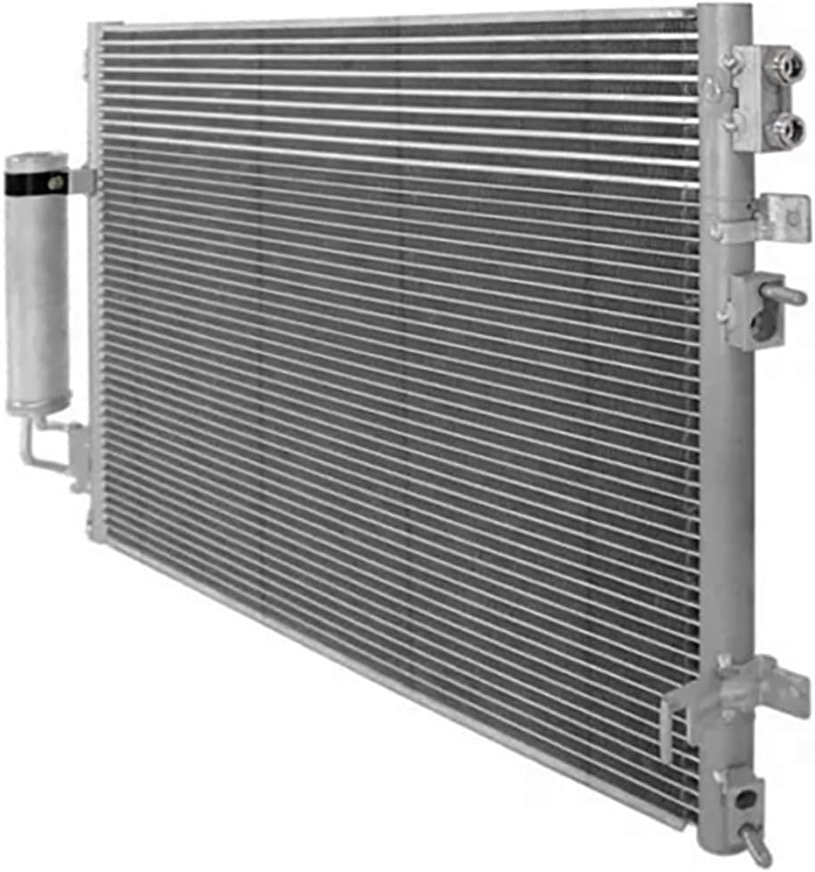 AC Condenser Compatible with 2008-2018 Dodge Challenger & 2005-2010, 2012-2014 Chrysler 300 – Radiator Cooling Fan Assembly, Replacement for 3237, 5137693AA, 5137693AB, 5137693AD, 5170743AA, - KUDUPARTS