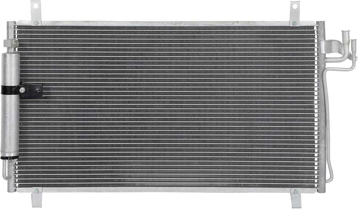 AC Condenser Compatible with 2003-2007 Infiniti G35 Base Coupe 2-Door & Sedan 4-Door – Radiator Cooling Fan Assembly, Replacement 92100AL570, 4704 - KUDUPARTS
