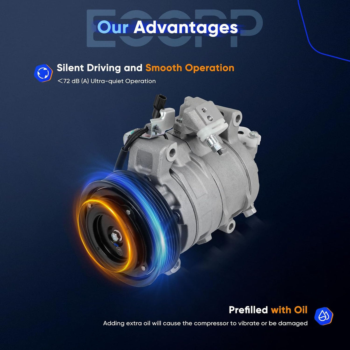 A/C Compressor with Clutch – Compatible with Honda Accord 2.4L (2013-2017) - KUDUPARTS
