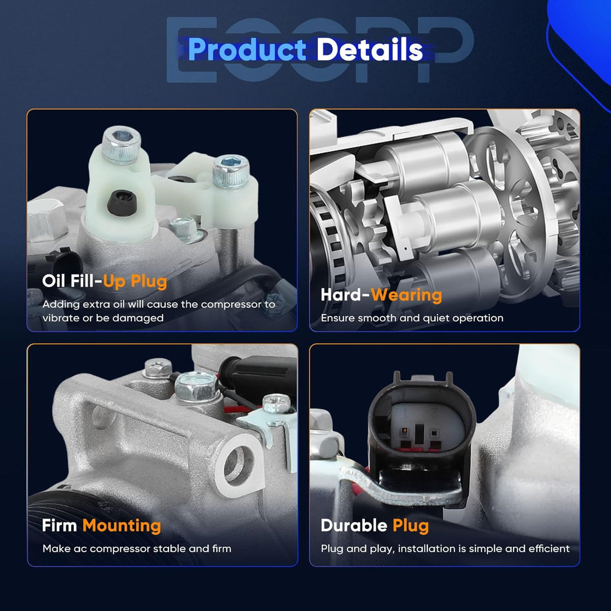 A/C Compressor with Clutch – Compatible with Mercedes-Benz C230, C280, C350, E300, E350, GLK300 (2008-2012) - KUDUPARTS