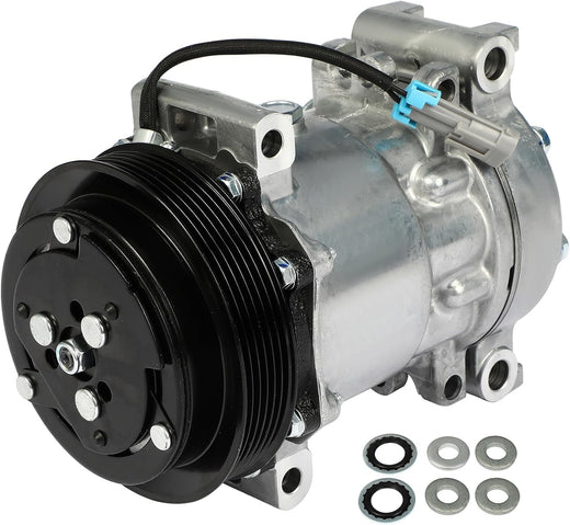 AC Compressor with Clutch for Chevrolet C1500-C3500, K1500-K3500, Suburban 1500, Tahoe 5.7L (1996-1999) - KUDUPARTS