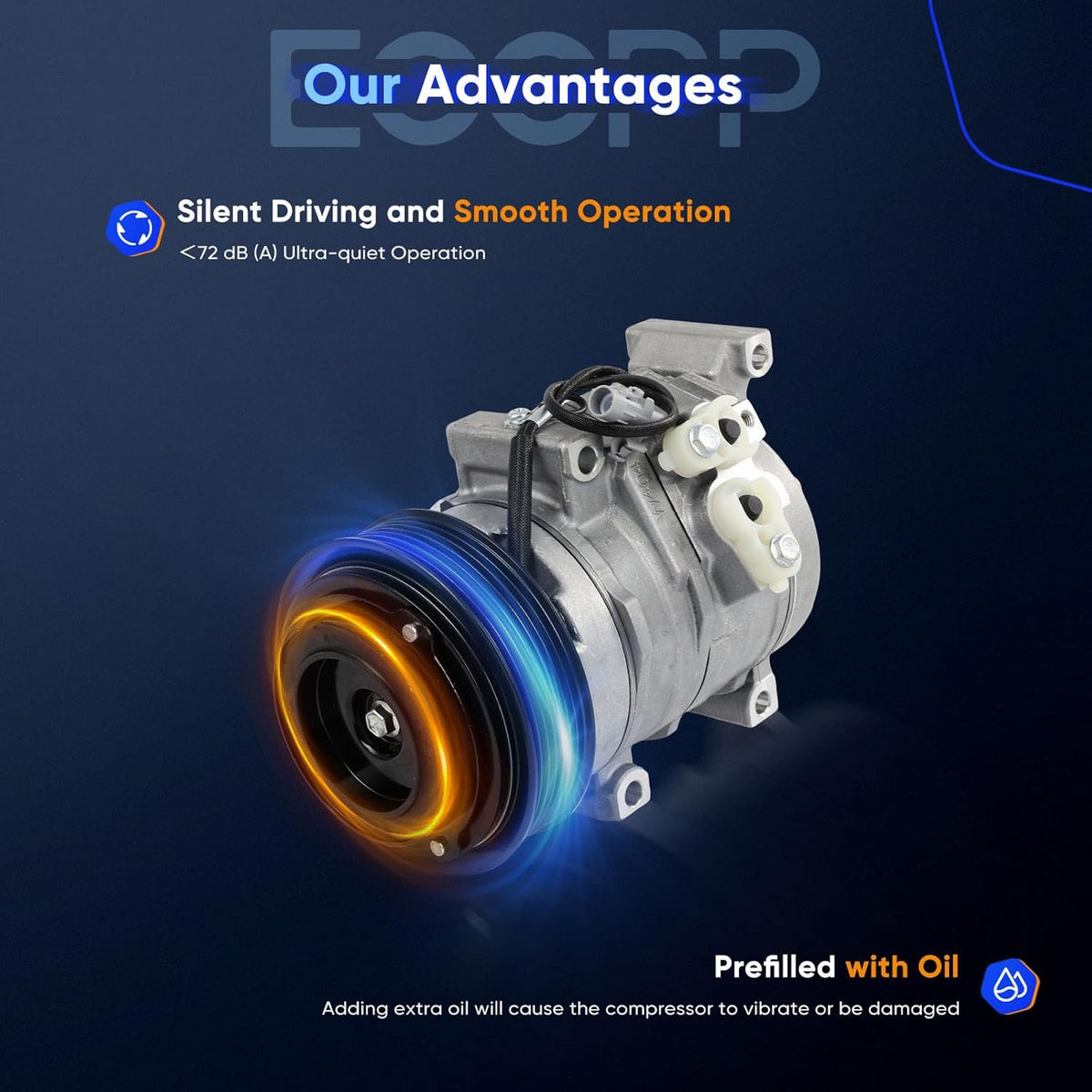 AC Compressor with Clutch – Compatible with Scion tC 2.4L (2005-2010) - KUDUPARTS