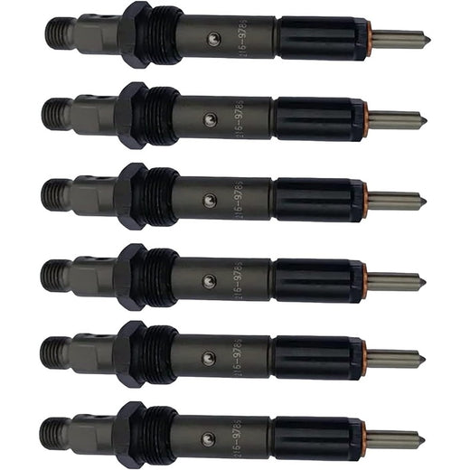 6 Pcs Fuel Injector 216-9786 for Caterpillar CAT Engine 3056E Loader 924G 928G 930G - KUDUPARTS