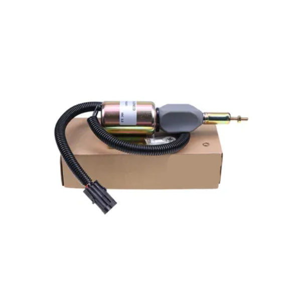 12V Stop Solenoid Valve 3930235 SA-4348-12 for Cummins Engine 6C 8.3 - KUDUPARTS