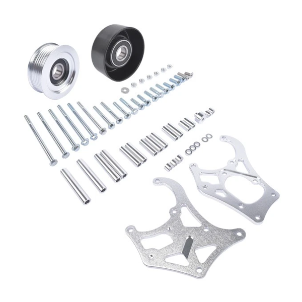 A/C Compressor Bracket TD944-Silver-T for GM Engine LSX LS1 LS2 LS3 LS6 L76 Sanden 508 709