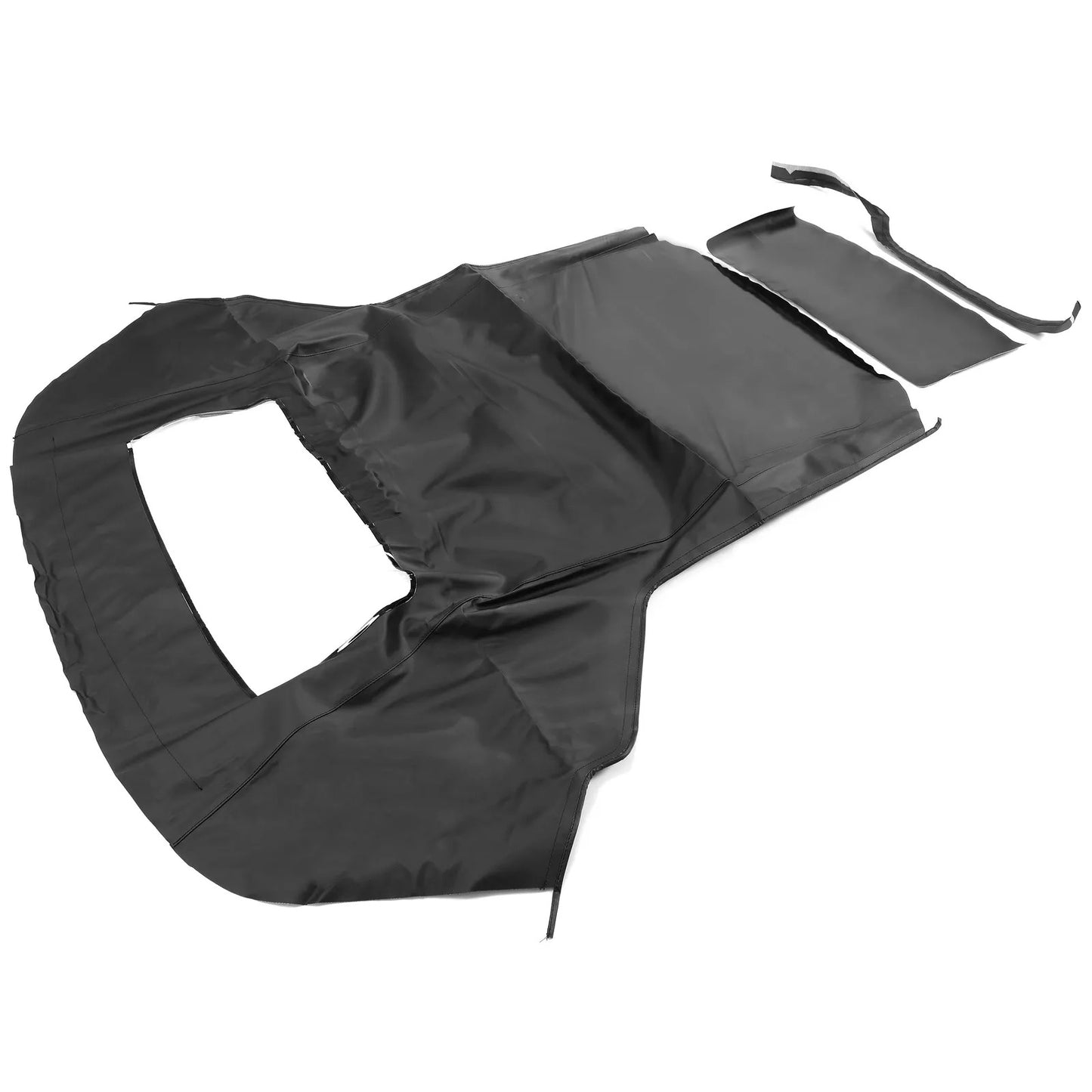 Black Convertible Soft Top w DOT Approved Plastic Window MUS51511 for Ford Mustang 1983-1993