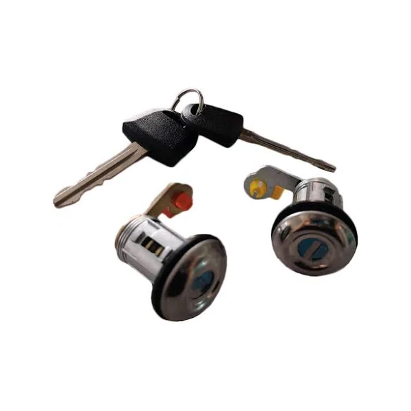 Door Lock Cylinder Set With Key 69051-16250 69052-16230 for Toyota Tercel 1.5L L4 1995-2000 - KUDUPARTS