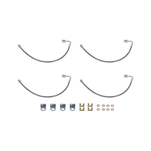 Front & Rear Brake Lines LW72CR for Jeep Wrangler 2007-2018 - KUDUPARTS