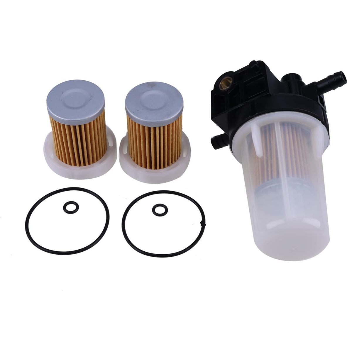 Fuel Filter Assembly & 2 Pcs Filter 6A320-58862 6A320-58830 for Kubota Tractor B2410 B2710 L2800 L3400 RTV-X1100CR - KUDUPARTS