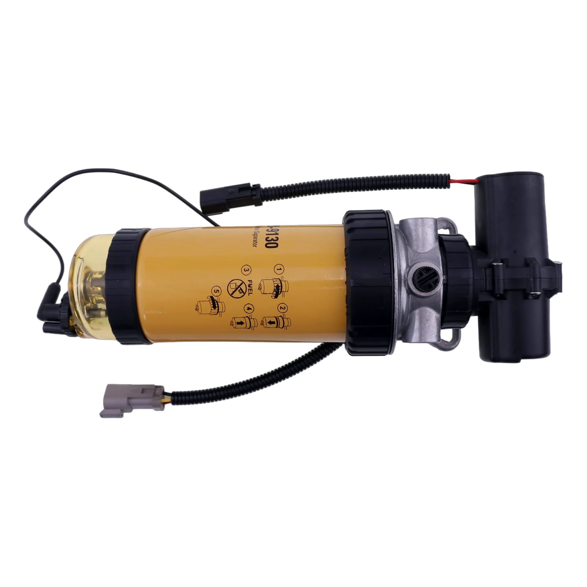 Fuel Pump and Fuel Filter Assembly 228-9129 for Caterpillar CAT Engine 3054 3046 Loader 414E 416E 420E 428E 430D 432D 432E 434E 442D 442E 444E - KUDUPARTS