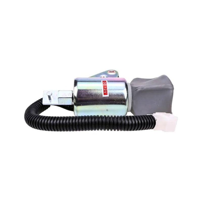 Fuel Shut Off Solenoid KT1G386-6001-2 for Komatsu Engine 3D67E-1A-5A 3D67E-2A Excavator PC14R-2 PC14R-3 PC16R-2 PC16R-3 PC18MR-3 - KUDUPARTS