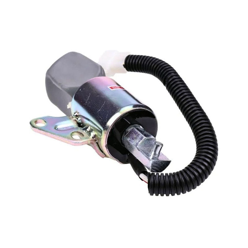 Fuel Shut Off Solenoid KT1G386-6001-2 for Komatsu Engine 3D67E-1A-5A 3D67E-2A Excavator PC14R-2 PC14R-3 PC16R-2 PC16R-3 PC18MR-3 - KUDUPARTS