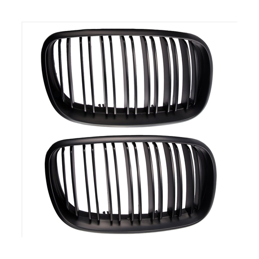 Gloss Black Dual Slats Front Kidney Grill Grille 51712334708 51712334710 for BMW F15 F16 X5 X6 2014-2018 - KUDUPARTS