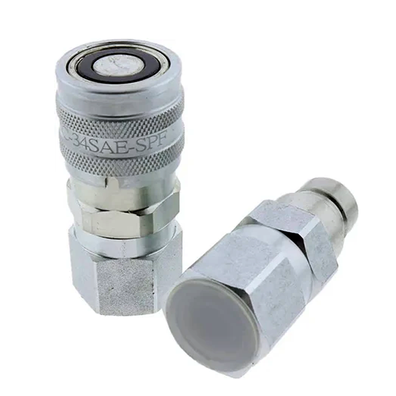 Hydraulic Male & Female Flat Face Coupler Kit AT312470 KV14216 for John Deere 110 240 250 260 270 315 317 320 325 328 332 410G 310G 320D 318D 310SG - KUDUPARTS