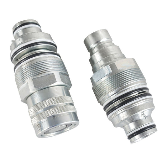 Male & Female Flat Face Coupler Kit 6679837 6680018 for Bobcat T140 T180 T190 T200 T300 - KUDUPARTS