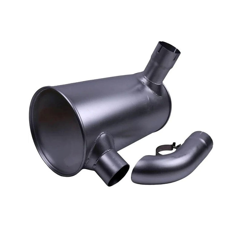 Muffler 6738-11-5510 with Clamp and 2Pcs U-Bolt for Komatsu Engine 6D102 Excavator PC200-7 PC220-7 PC210-7 PC240-7 PC228-3 PC230-7 PW180-7 - KUDUPARTS