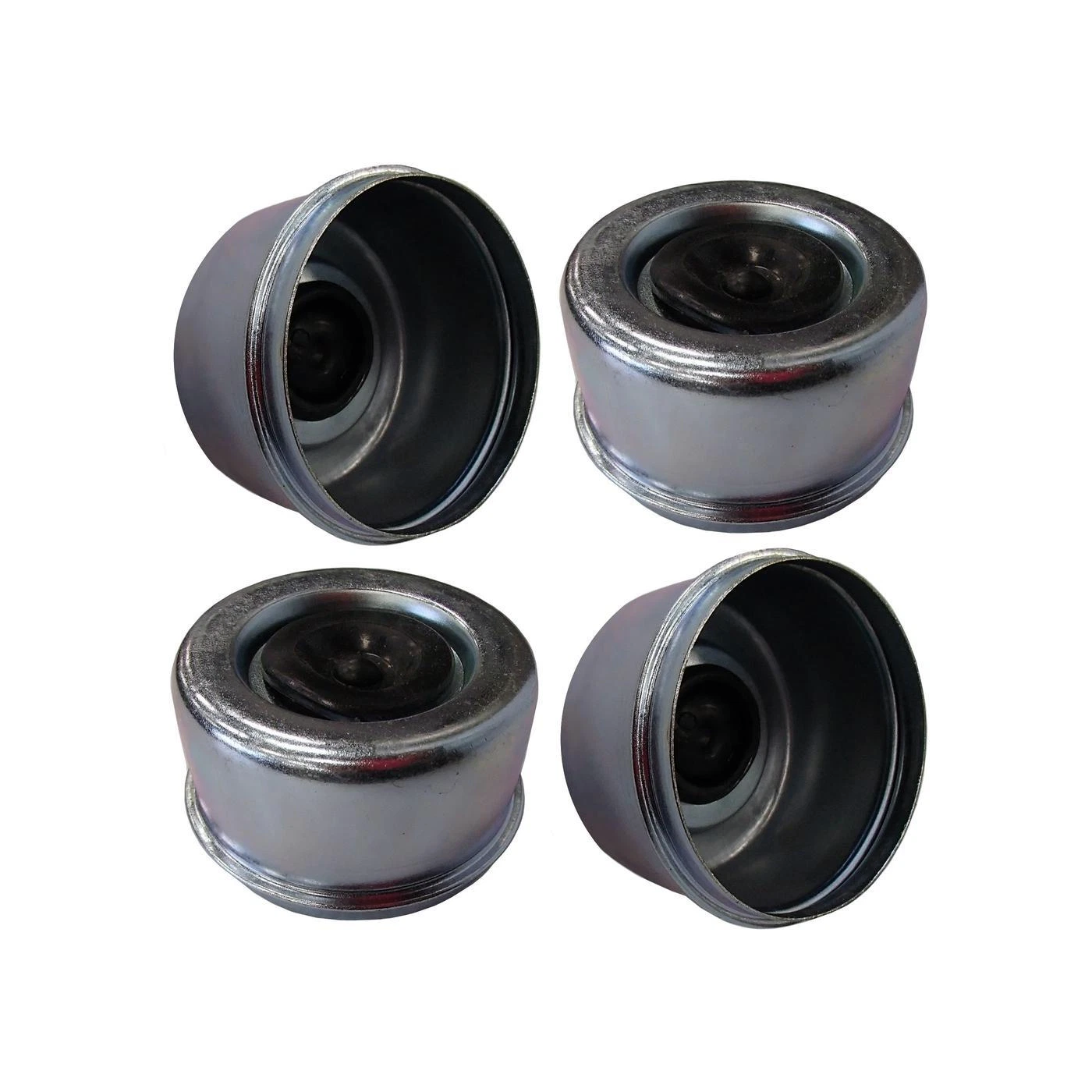 OD 2.72" 4 Pcs Grease Cap With Rubber Plug 21-43-1 for Trailer Axles E-Z Lube Spindle