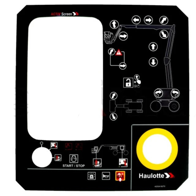 Placa de pulsadores 4000416080 para elevadores de pluma Haulotte HT16RTJ, HT21RT, HT23RTJ, HT26RTJ y HT28RTJPRO