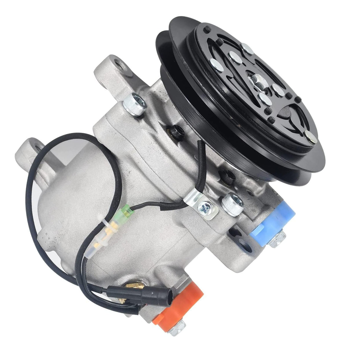 SV06E A/C Compressor 447260-5351 For Denso Kubota Excavator KX080-3 KX121 KX121-3 Ship to US - KUDUPARTS