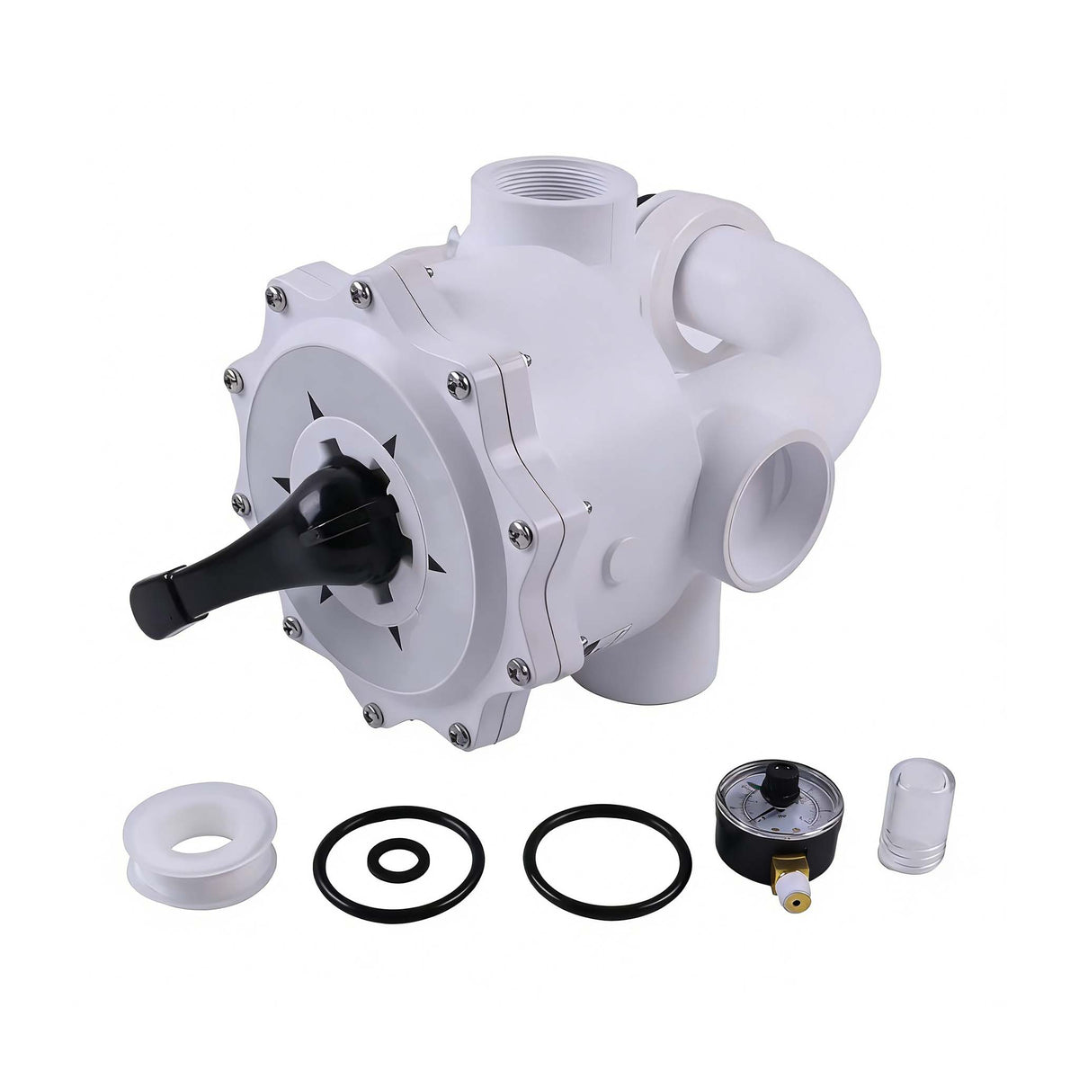 Sand Multiport Valve 261055 for Pentair Triton And Quad DE Pool Filter QUAD60 QUAD80 QUAD100 - KUDUPARTS