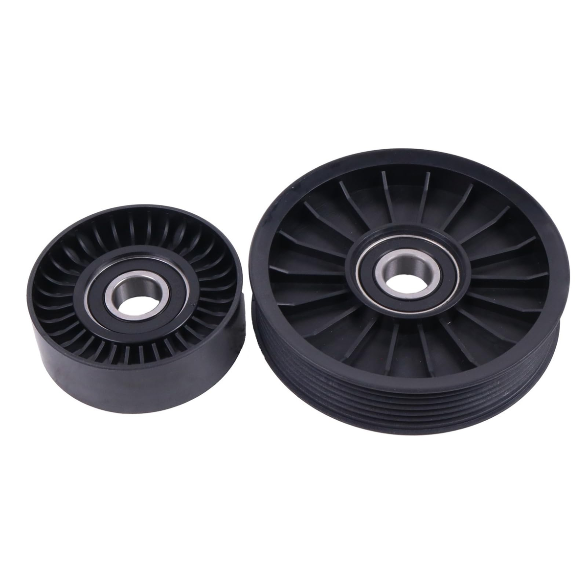 Serpentine Belt Idler Pulley Set 864625T 807757T for Mercruiser V6 V8 Engine - KUDUPARTS