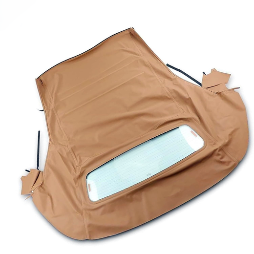 Tan Convertible Soft Top w DOT Approved Glass Window FOR05-565 for Ford Mustang 2005-2014 - KUDUPARTS