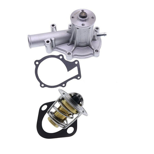 Water Pump 16251-73032 & Thermostat With Gasket 15531-73014 for Kubota Engine D1005 D1105 D1305 D905 V1305 V1505 - KUDUPARTS