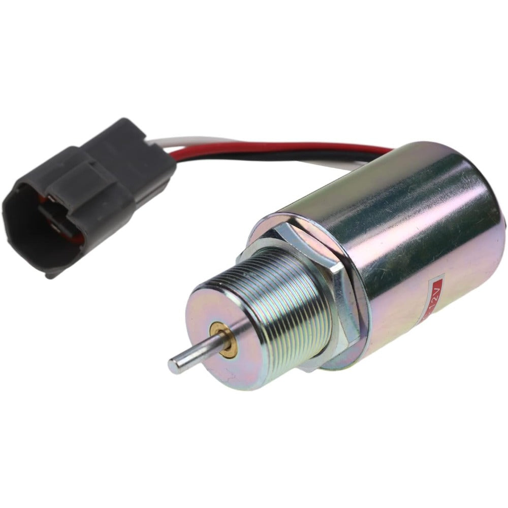 12V Fuel Shut Off Solenoid Valve VA31A8701050 for New Holland E18SR E18B CASE CX17B CX15B CX18B Kobelco 17SR-3 SK17SR-3 Excavator - KUDUPARTS
