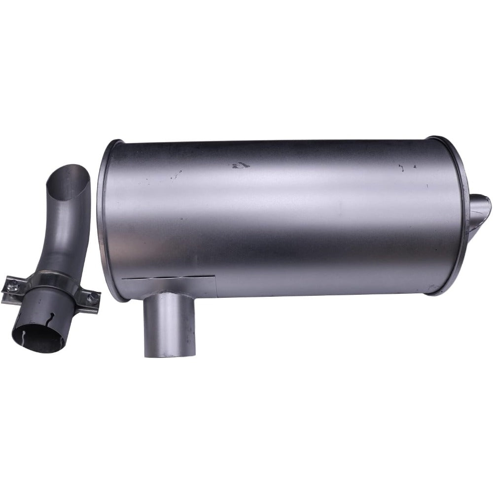 Muffler 4255658 4649870 with Clamp and 2Pcs U-Bolt for Isuzu Engine 4BG1 Hitachi Excavator EX120-2 EX120-3 EX100WD-2 EX100WD-3 - KUDUPARTS