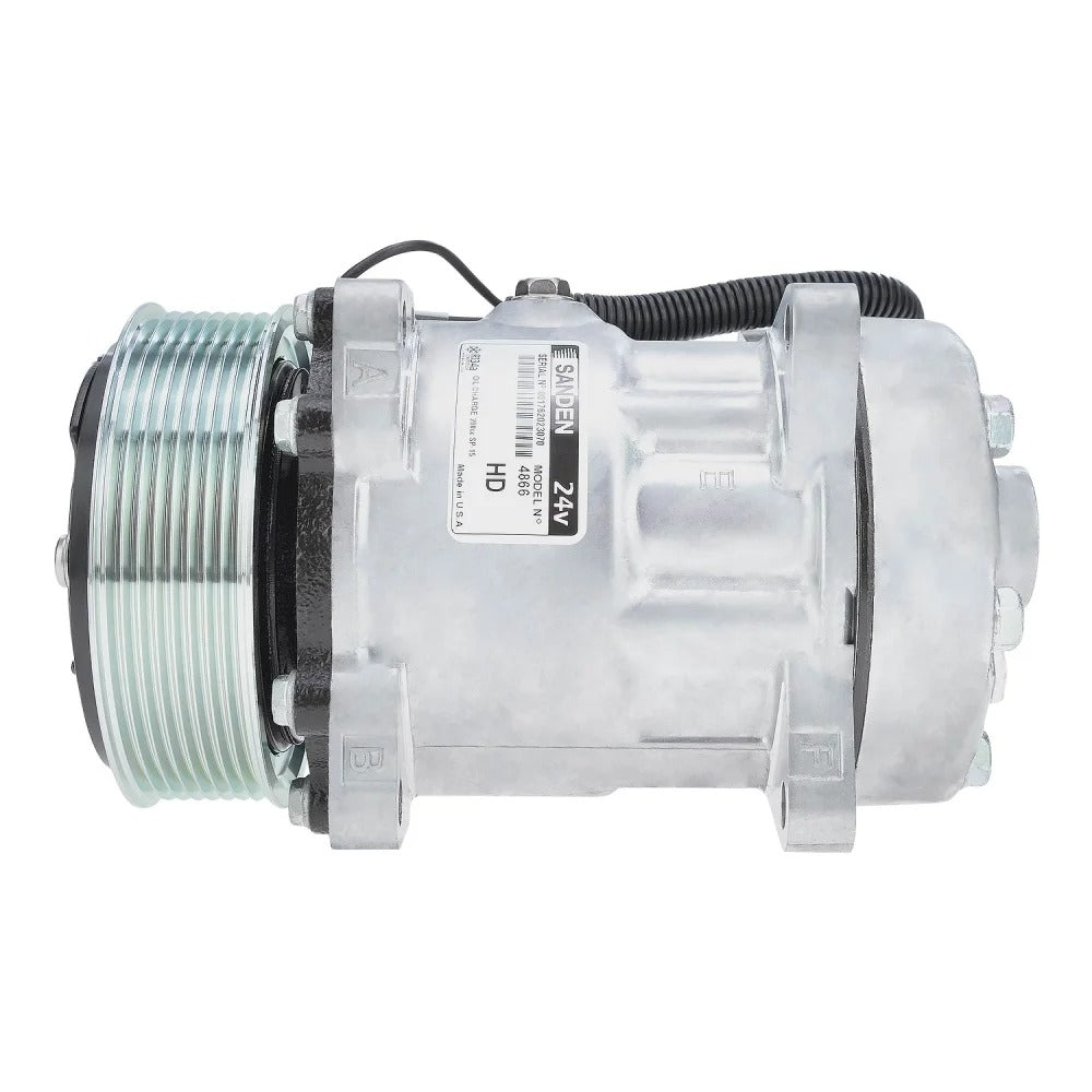 24V 8PK 7H15 Aftermarket Sanden 8085 A/C Compressor