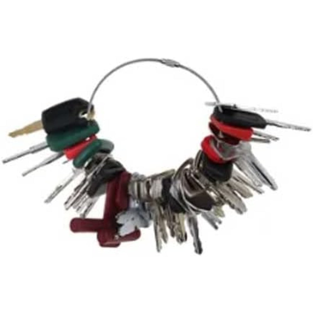 39 Pcs Ignition Key for Caterpillar CAT CASE Ford Komatsu JCB John Deere Yanmar Kubota Hyster Takeuchi New Holland Heavy Equipment - KUDUPARTS