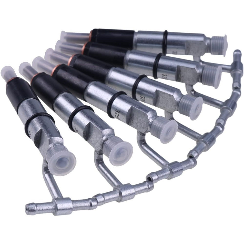 6 PCS Fuel Injector 128-3293 for Caterpillar CAT Engine 3046 Excavator 315 315B Tractor D5G Loader 939C - KUDUPARTS