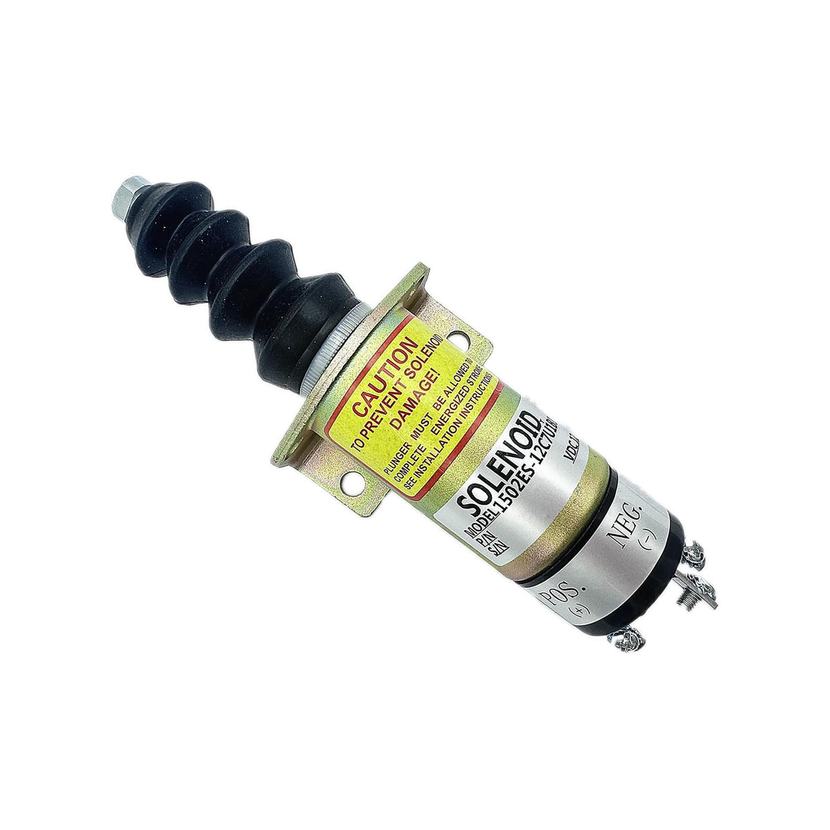 Stop Solenoid 1500-1000 1502ES-12C7U1B1 ES1502C-12V T20 with 3 Terminals for Woodward 1500 Series 12V(Ship to US Only.) - KUDUPARTS