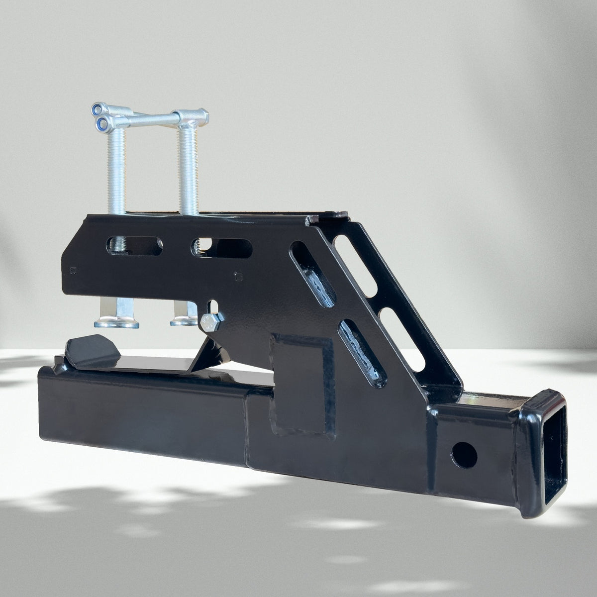 2" Clamp on Trailer Hitch Receiver Tractor Bucket Hitch Non-Slip Ball Mount Adapter for Kubota John Deere Bobcat - KUDUPARTS