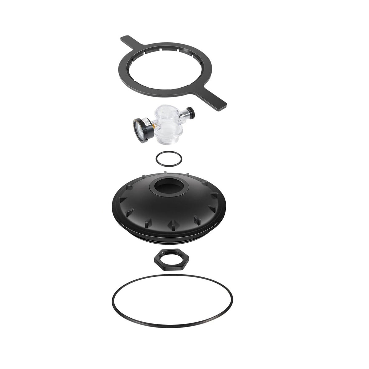 8-1/2" Black Buttress Thread Closure Replacement Kit 154856 for Pentair Triton II Sand Filter TR100 TR140 TR100C TR140C TR100C-3 TR140C-3 - KUDUPARTS