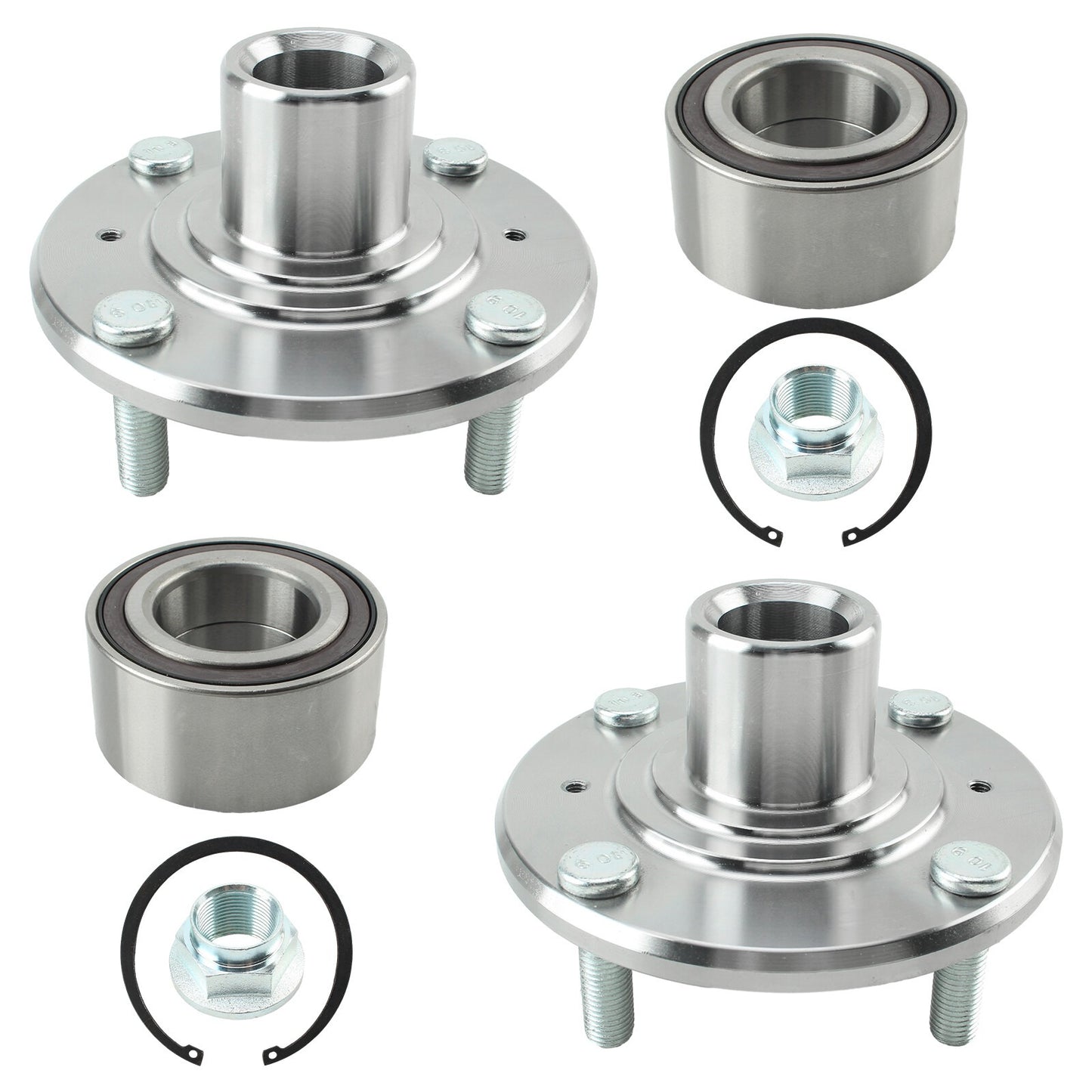 2 Sets Front Wheel Hub Bearing Kit 930-452 510050 NT510050 for Honda Accord