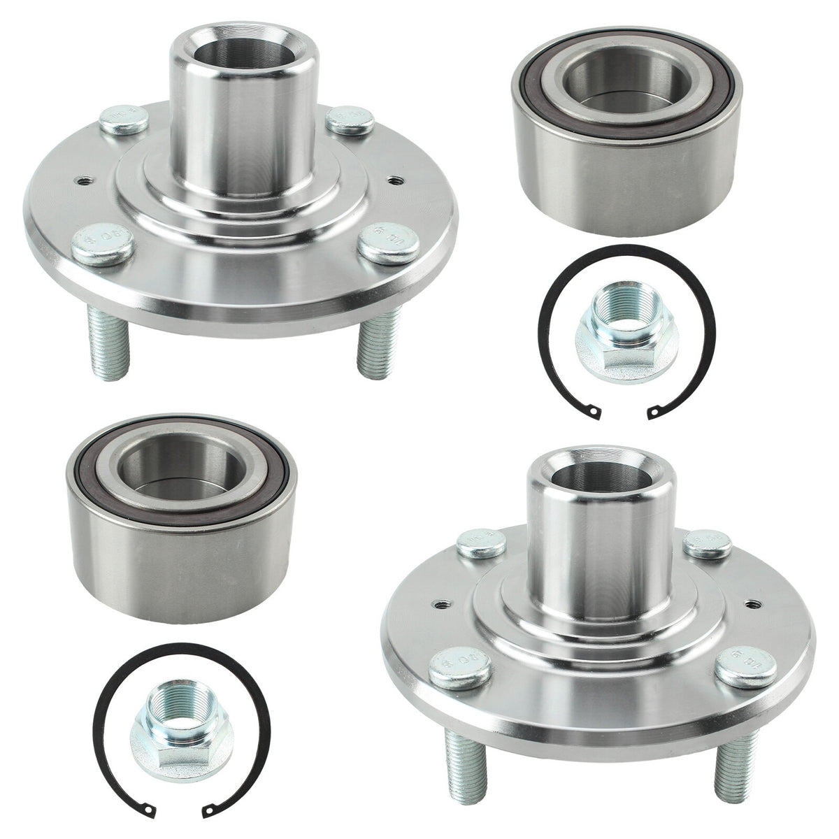 2 Sets Front Wheel Hub Bearing Kit 930-452 510050 NT510050 for Honda Accord - KUDUPARTS