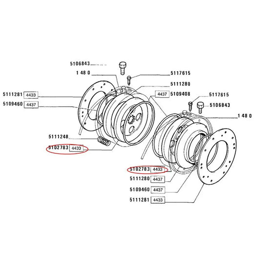 Brake Disc 5102783 for New Holland Tractor 115-90 130-90 DT 140-90 140-90 DT 160-90 160-90 DT 180-90 180-90 DT - KUDUPARTS