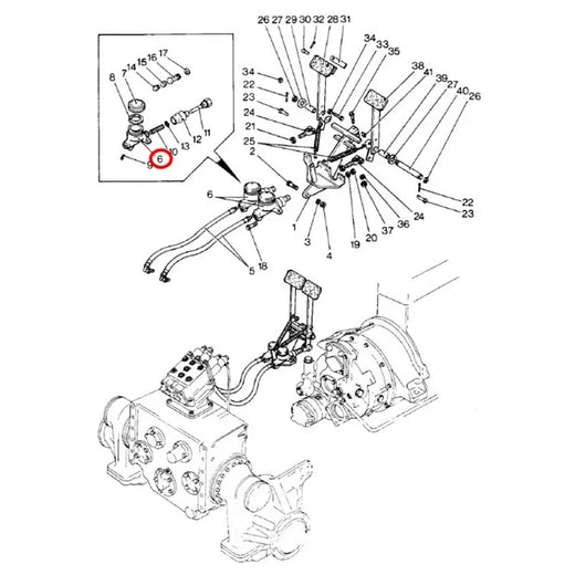 Brake Master Cylinder 241141A1 for CASE Tractor 450B 855C 455B 475 850C 850B 850 450 - KUDUPARTS