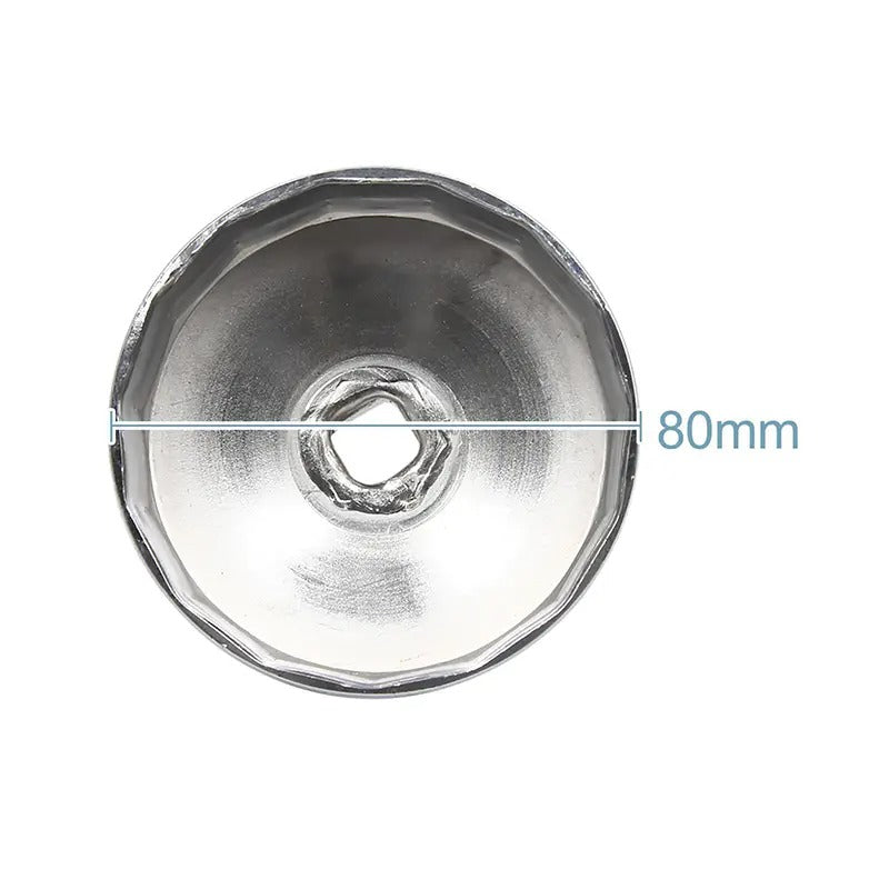 79-80mm 15 Flutes Oil Filter Cap Wrench Socket Remover Tool 911-1 for Car