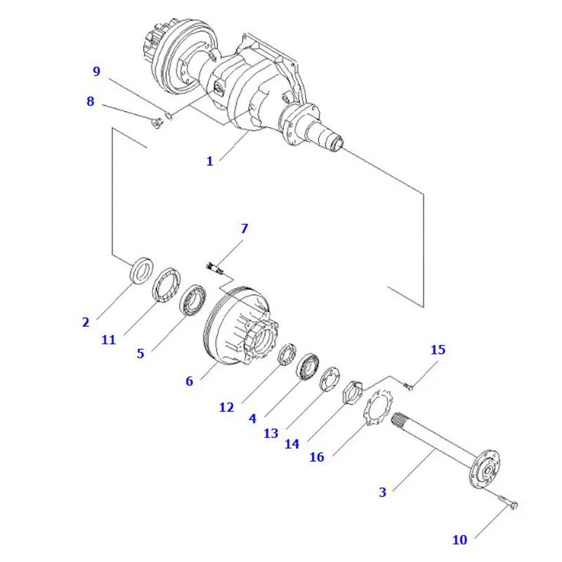 Drum Brake 3EA-21-42171 for Komatsu Forklift FD10-18-20 FG10-18-20 FG09-21-M FG09L-18L-20 - KUDUPARTS