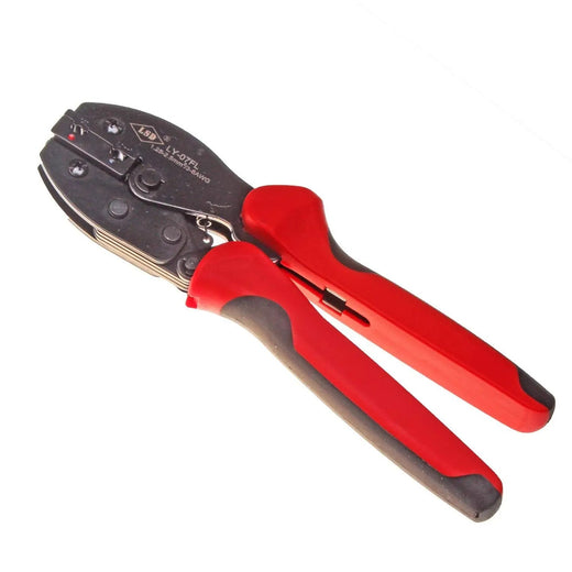 220mm Industrial Grade Ratcheting Crimper Crimping Tool LY-07FL for Flag Right Angle Terminals - KUDUPARTS