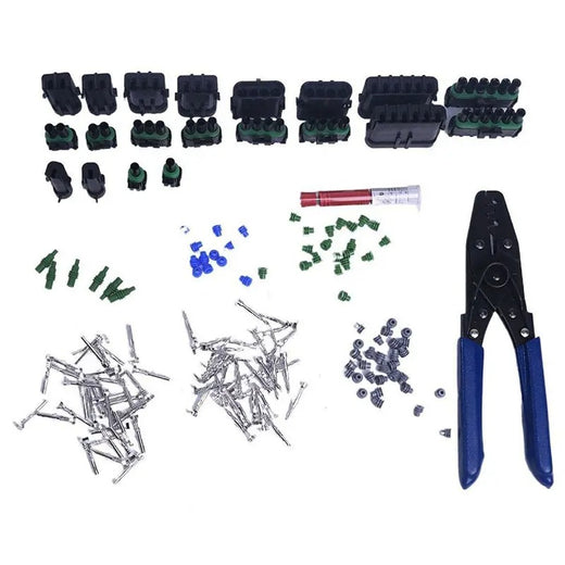 WP-155 - Pro Weather Pack Connector Kit w/ T-18 Crimp Tool - KUDUPARTS
