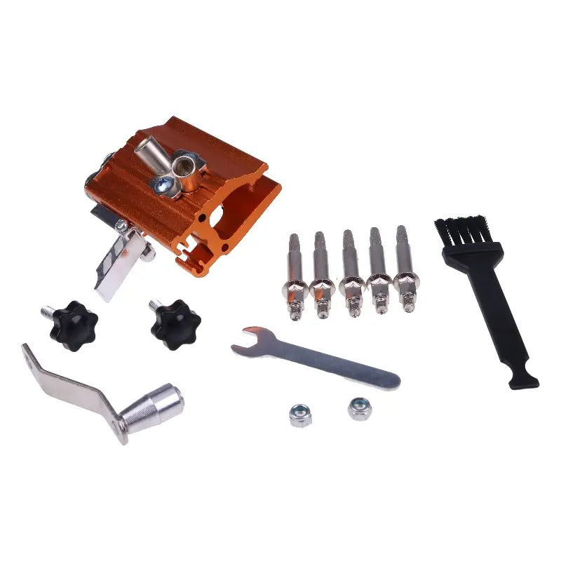 Portable Upgraded Manual Electric Sharpening Jig Set with Glove Brush Head Grinding Head for All Electric Saw Chain - KUDUPARTS