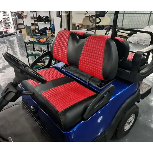 Red Golf Cart Seat Cover Front & Rear Set (4 PCS) for Club Car Precedent / Tempo - KUDUPARTS
